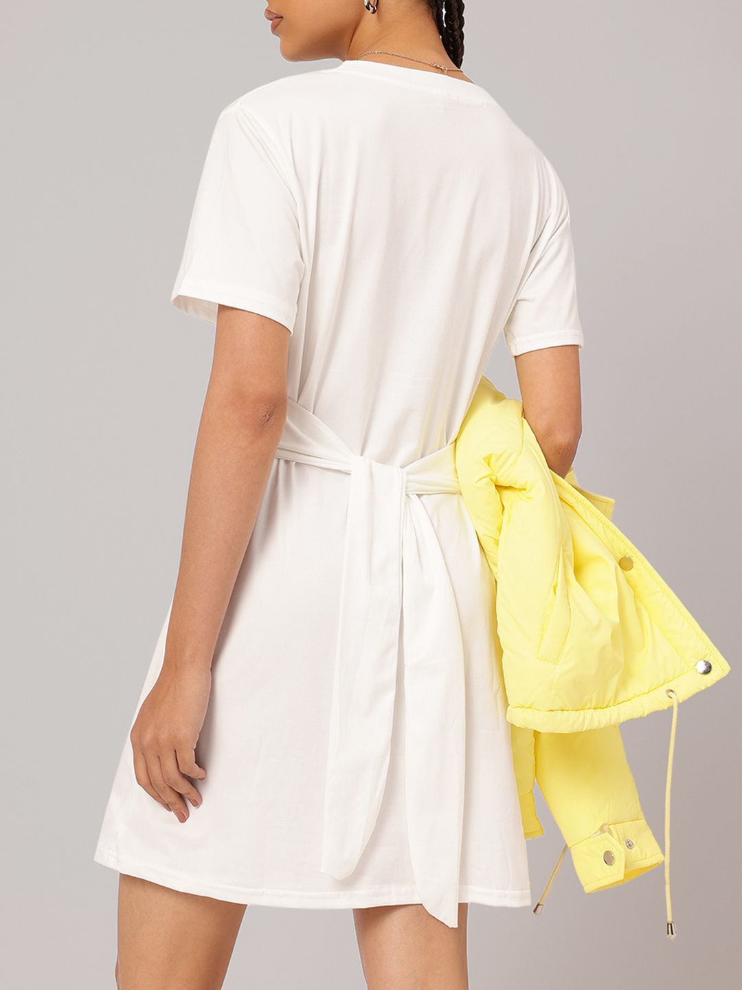 DressBerry T-shirt Mini Dress with Tie-Up