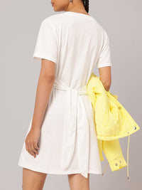 DressBerry T-shirt Mini Dress with Tie-Up