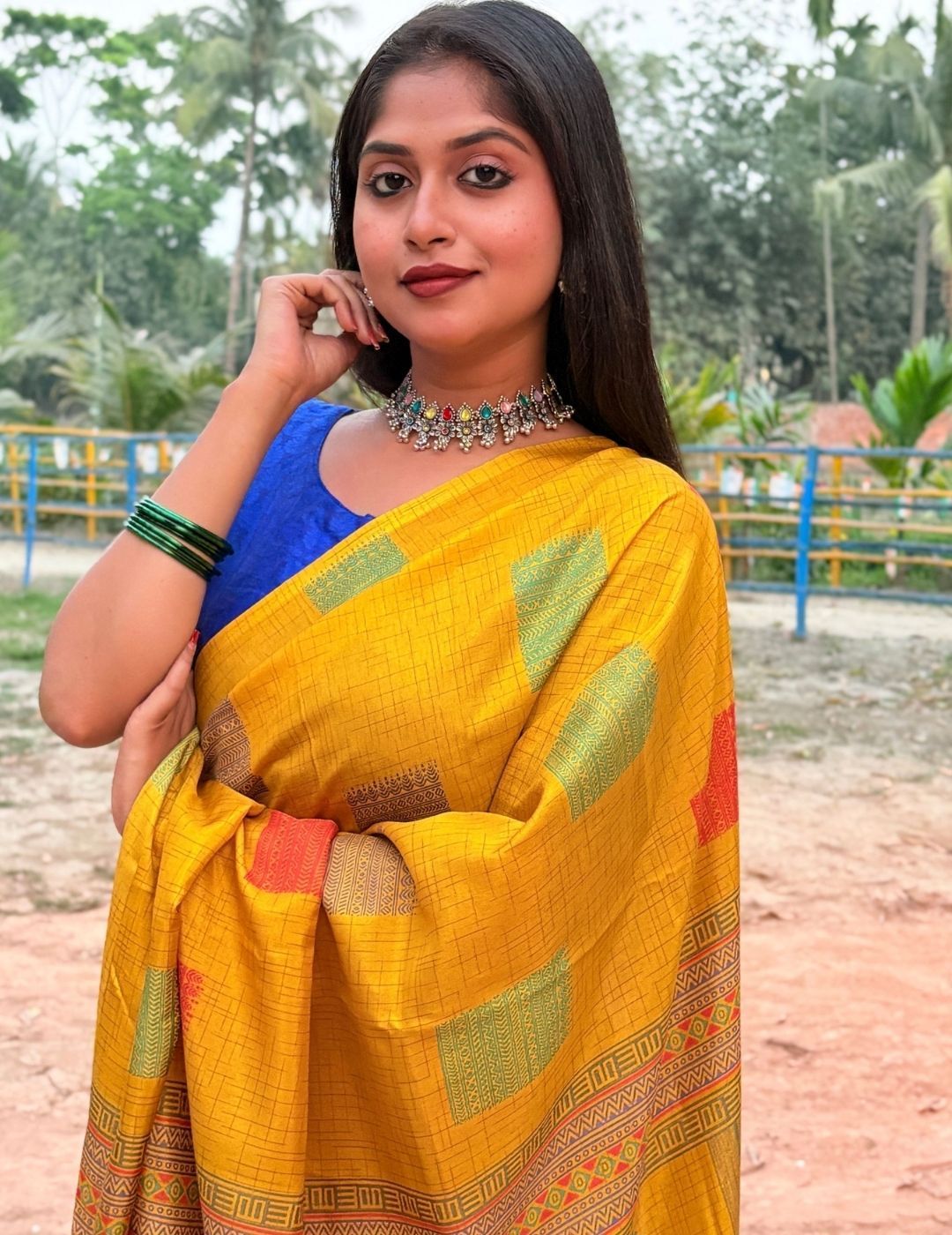 KALINI Ethnic Motifs Silk Blend Saree
