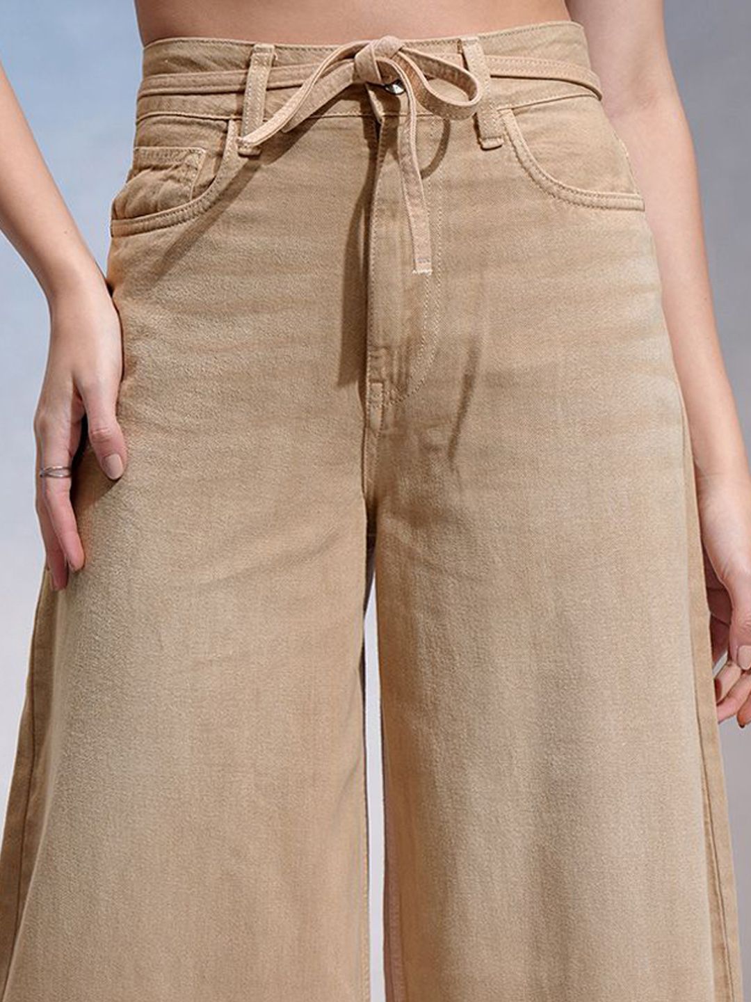 ESPYR By Tokyo Talkies Women Wide Leg High-Rise Stretchable Jeans