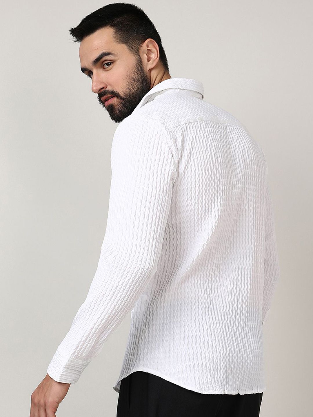 Kampus Sutra Men Classic Opaque Dicetak Baju Kasual