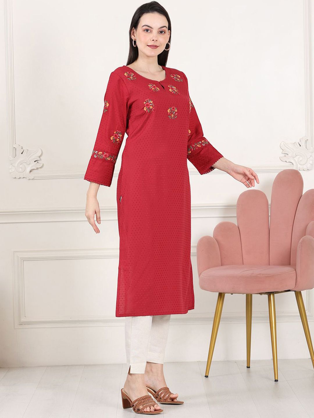 W Women Embellished Sequinned Kurta