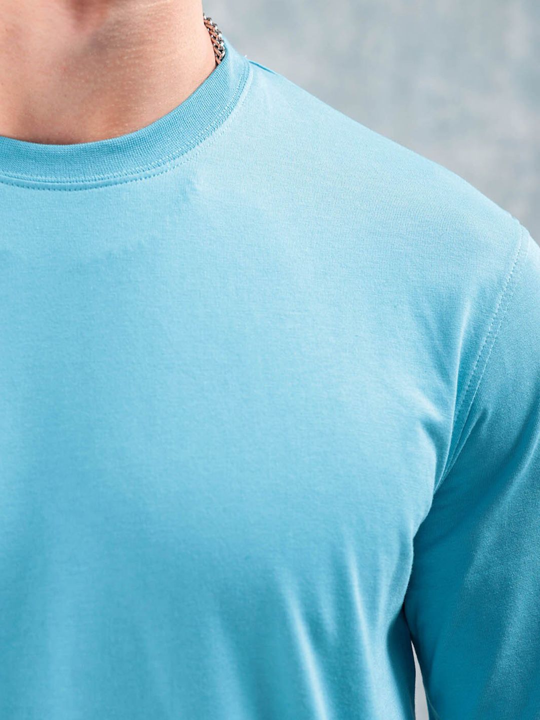 The Indian Garage Co Blue Round Neck Short Sleeves Regular T-shirt