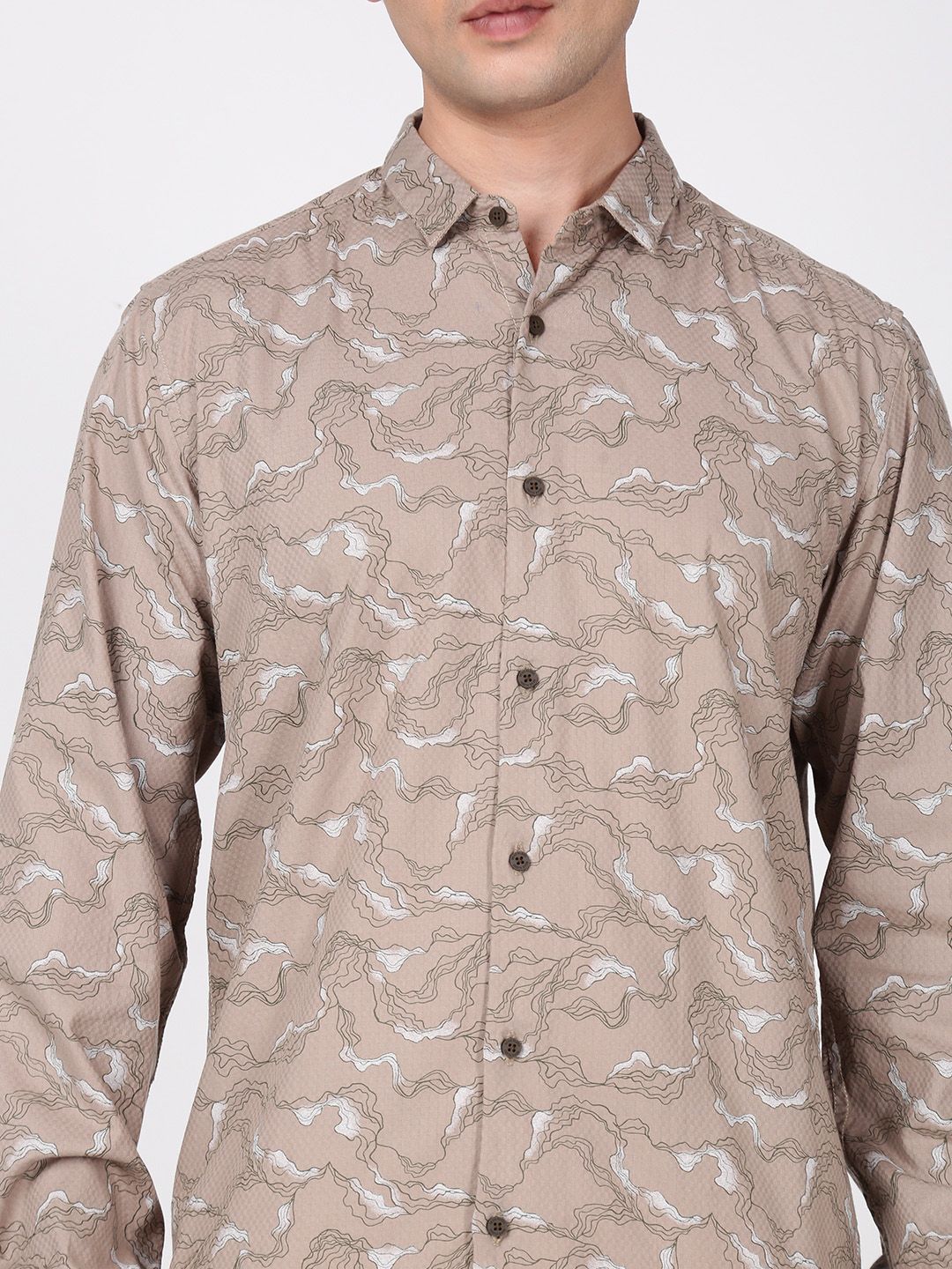 Bene Kleed Men Slim Fit Printed Casual Cotton Shirt