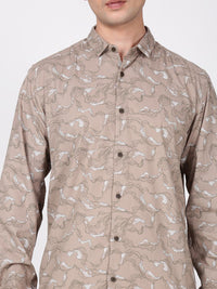 Bene Kleed Men Slim Fit Printed Casual Cotton Shirt