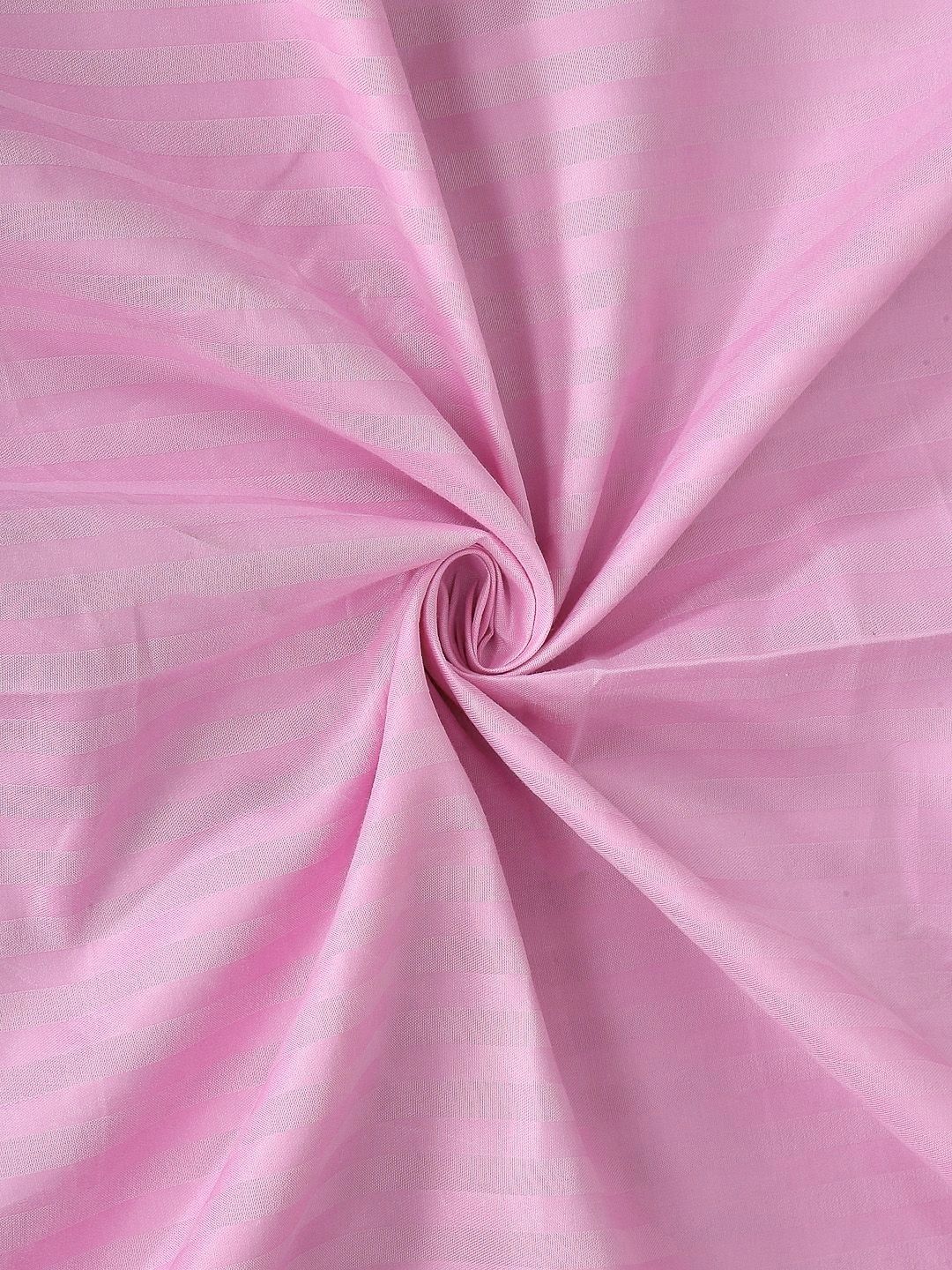 Myntra Elegant Homes Pink Striped 300 TC Single Bedsheet with 1 Pillow Covers