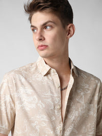 VASTRADO Men Classic Slim Fit Floral Opaque Printed Casual Shirt