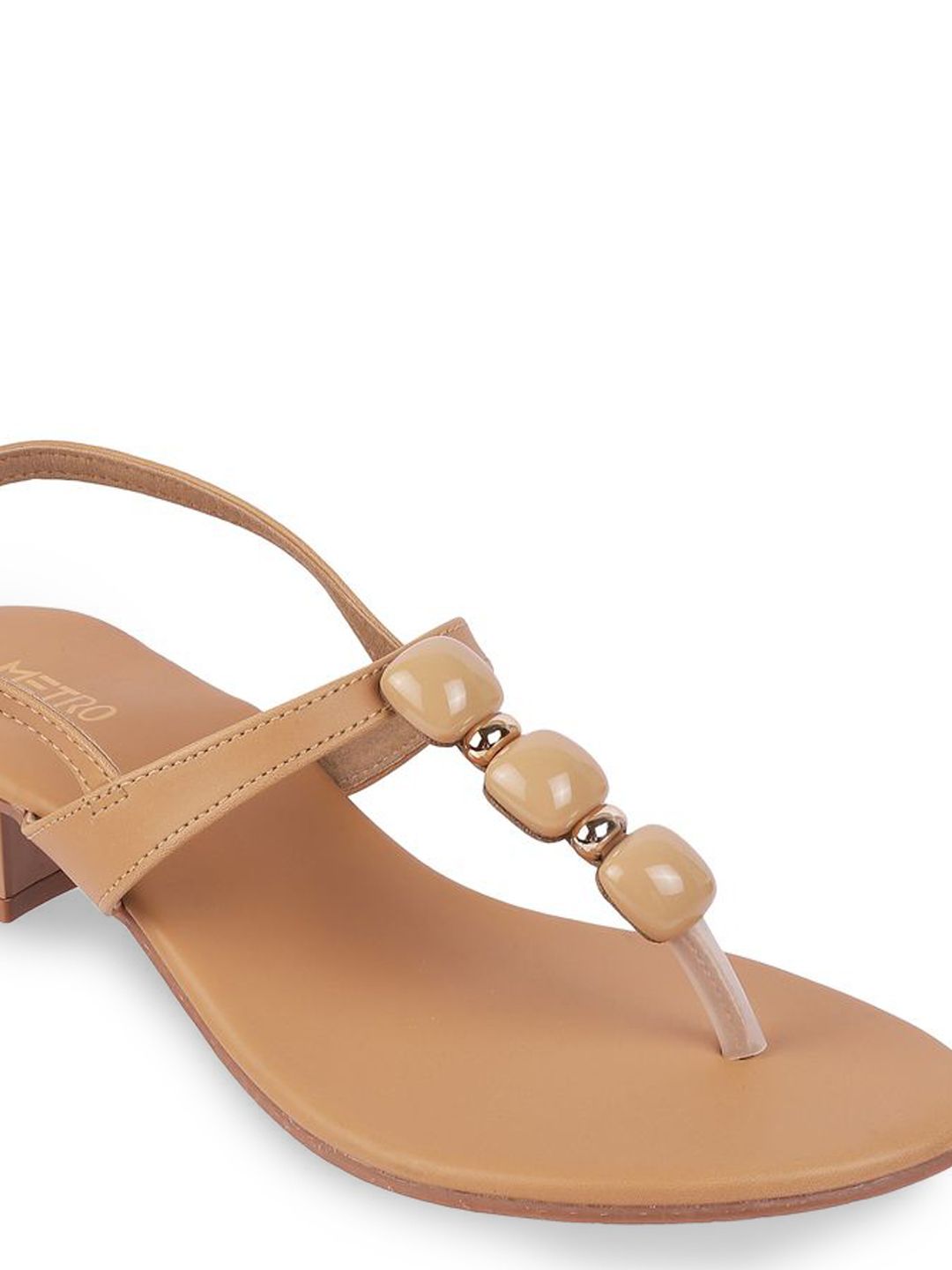 Metro Women Beaded Thong Heels