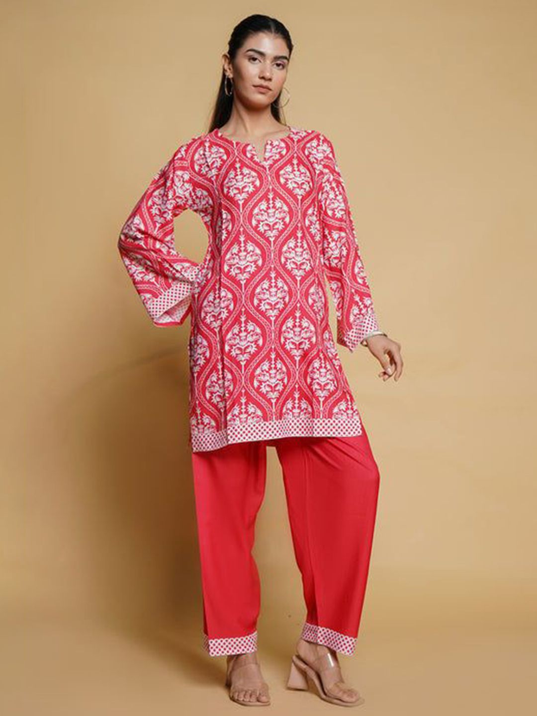 HOUSE OF KARI Printkari Ethnic Motifs Printed Tunic with Trouser