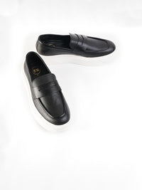 MONKSTORY Sneakers Slip-On Chunky Luxe - Hitam Diraja