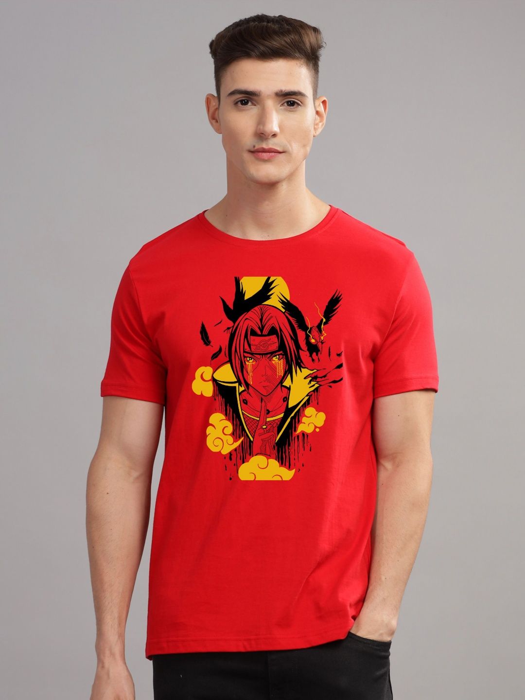 ADRO Men Printed Applique T-shirt