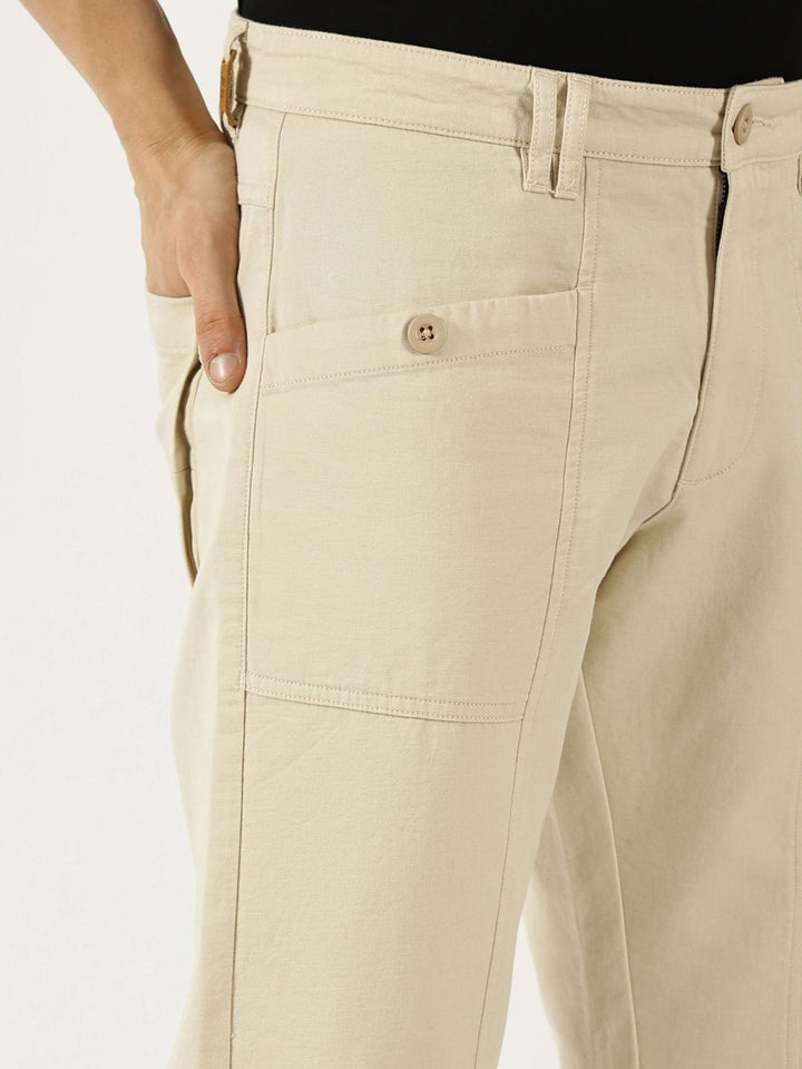 Thomas Scott Men Smart Easy Wash Cargos Trousers