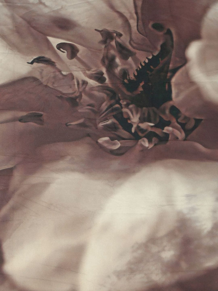 KLOTTHE Brown Floral Printed 400TC Double King 7D Bedsheet With 2 Pillow Cover-250X225 cm