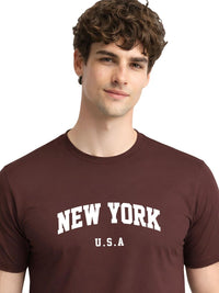 ADRO Men Typography Printed T-shirt