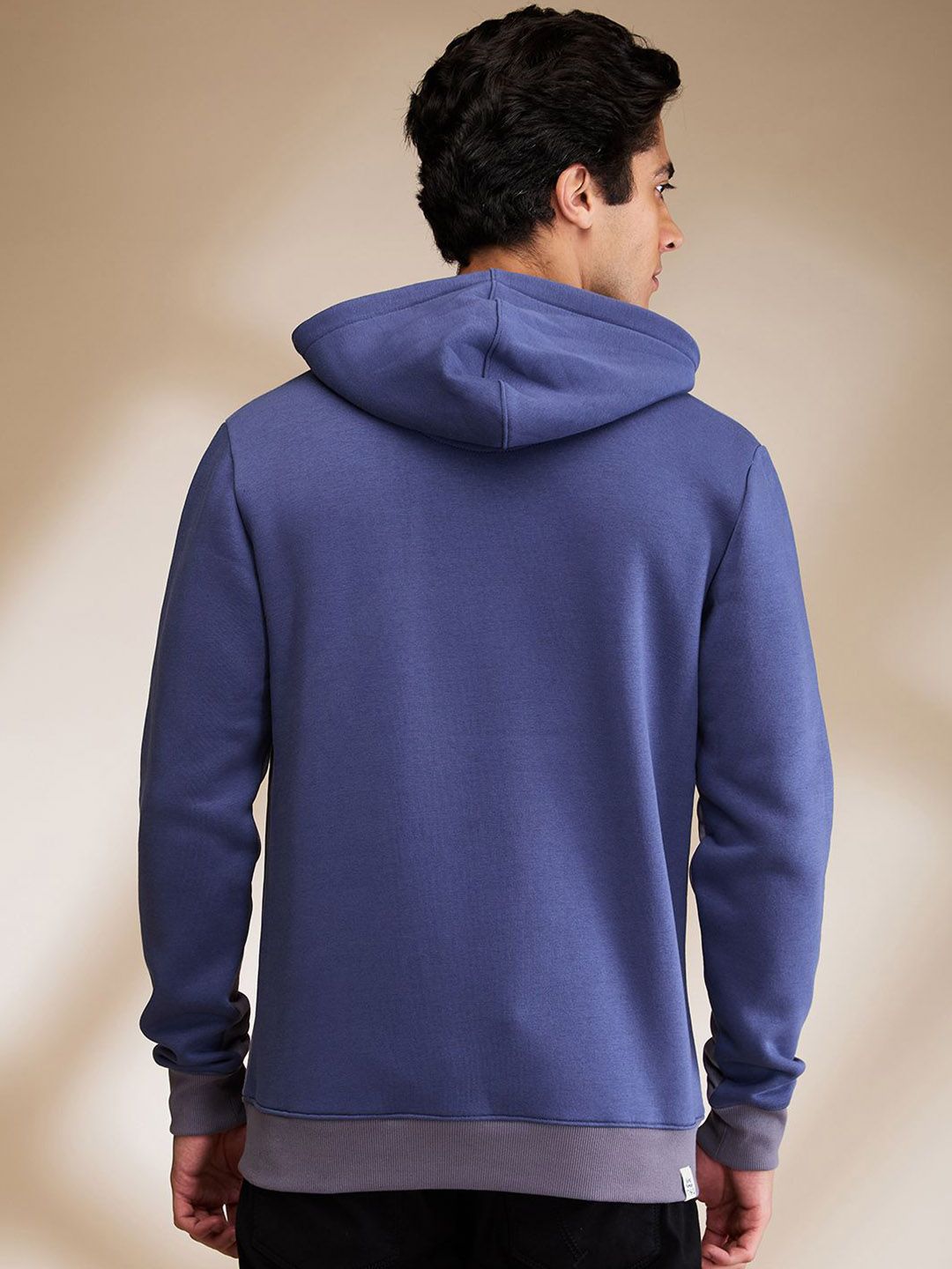 Being Human Men Cotton Hooded Neck Long Sleeves Sweatshirts with Patchwork