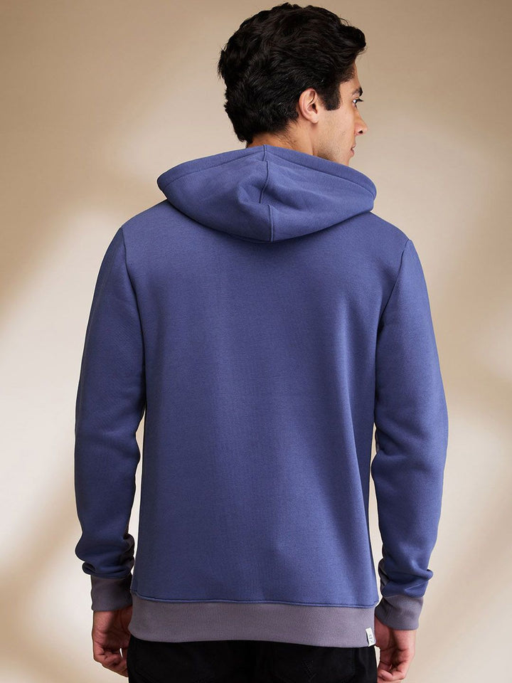 Being Human Men Cotton Hooded Neck Long Sleeves Sweatshirts with Patchwork