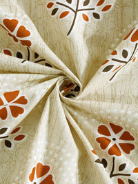 KLOTTHE Yellow Floral Cotton Single Bedsheets