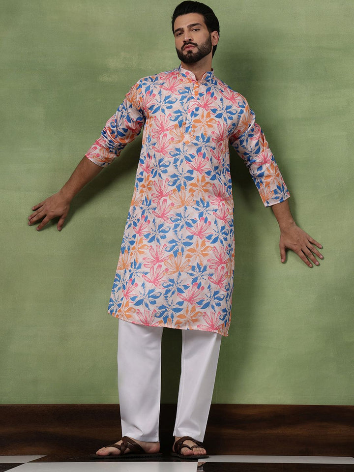 SOJANYA Men Floral Printed Kurta