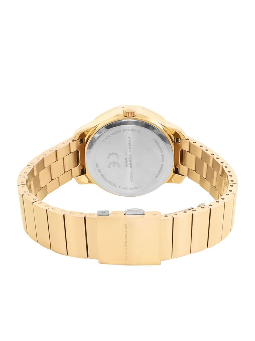 French Connection Women Printed Dial & Stainless Steel Straps Analogue Watch FCH2GM