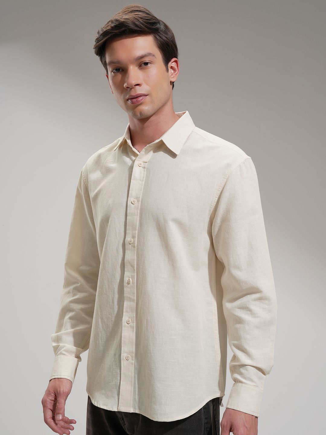 Highlander Men Cotton Linen Casual Shirt