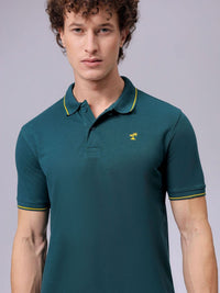The Indian Garage Co Men Polo Collar Cotton T-shirt