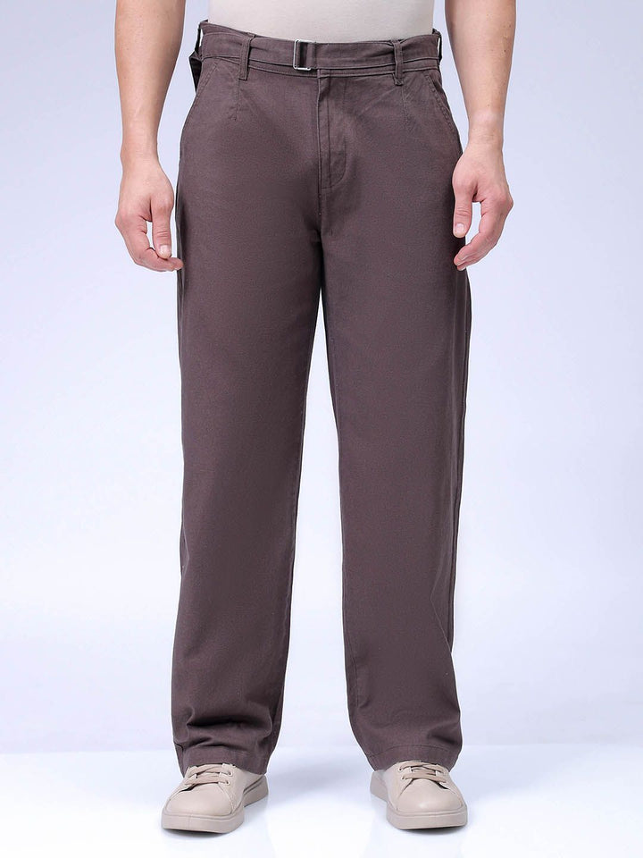 The Indian Garage Co Men Relaxed Fit Mid-Rise Pure Cotton Chinos Trouser