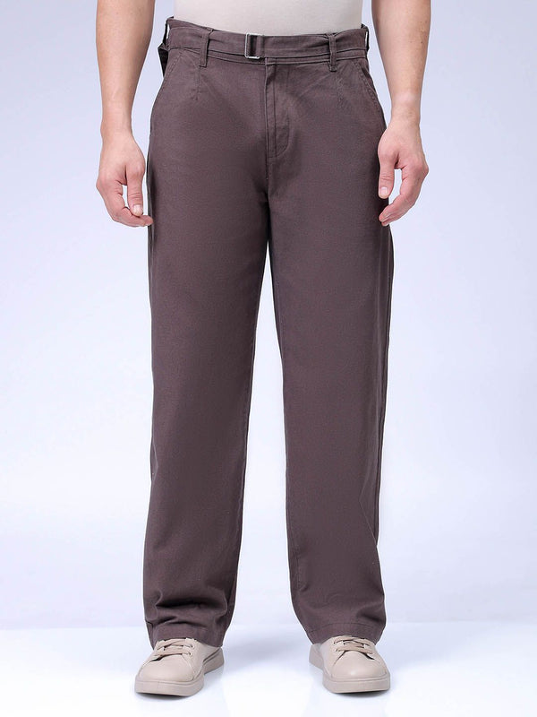 The Indian Garage Co Men Relaxed Fit Mid-Rise Pure Cotton Chinos Trouser