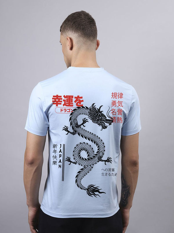 Lelaki bewakoof dicetak t-shirt v-neck