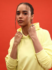 DressBerry Hooded Drop-Shoulder Relaxed Sweatshirt