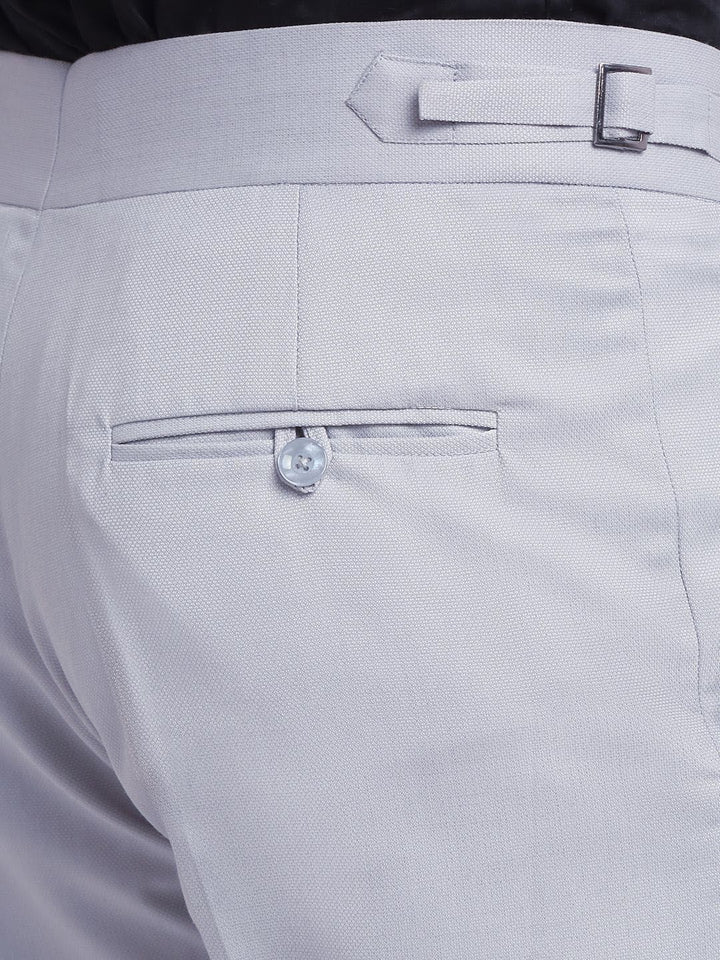 Seluar Gurkha Solid Slim Fit Lelaki KLOTTHE Kapas Kelabu Kaya
