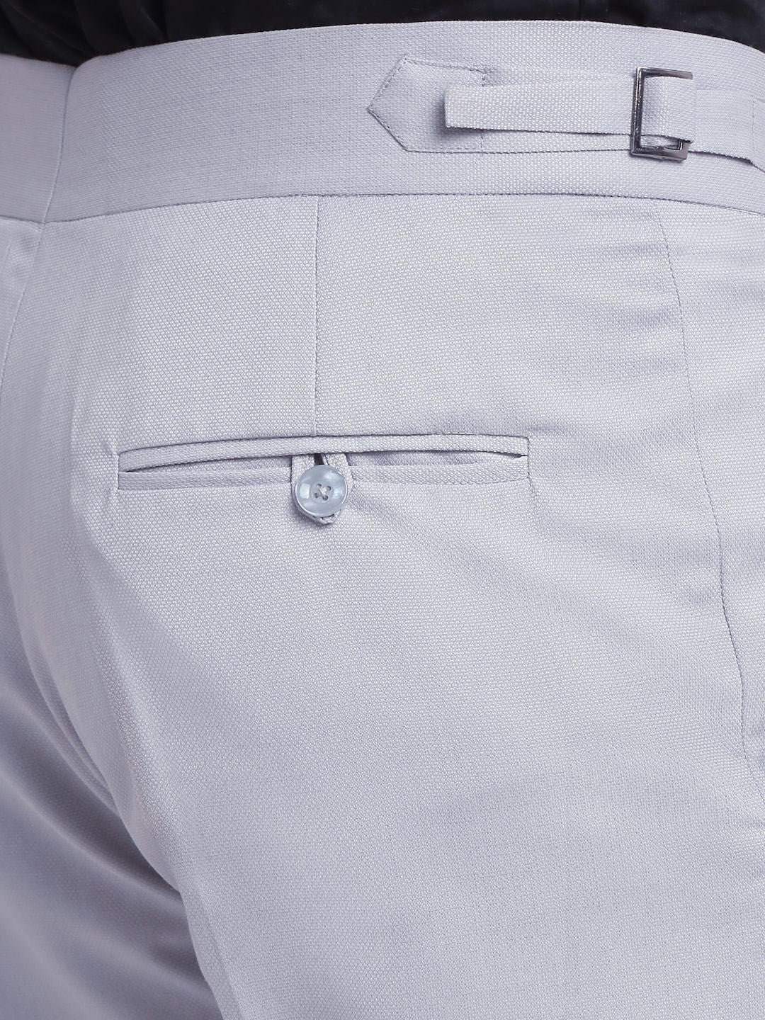 Seluar Gurkha Solid Slim Fit Lelaki KLOTTHE Kapas Kelabu Kaya