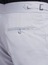 Seluar Gurkha Solid Slim Fit Lelaki KLOTTHE Kapas Kelabu Kaya