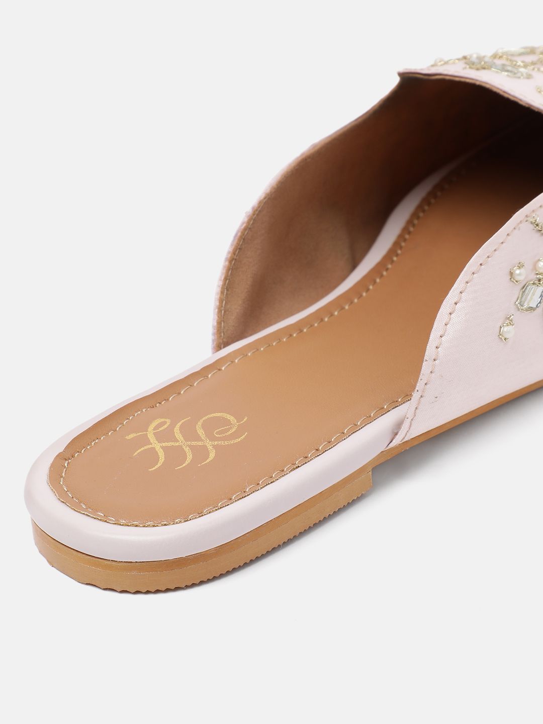 House of Pataudi Mirror Work Detailed Mules