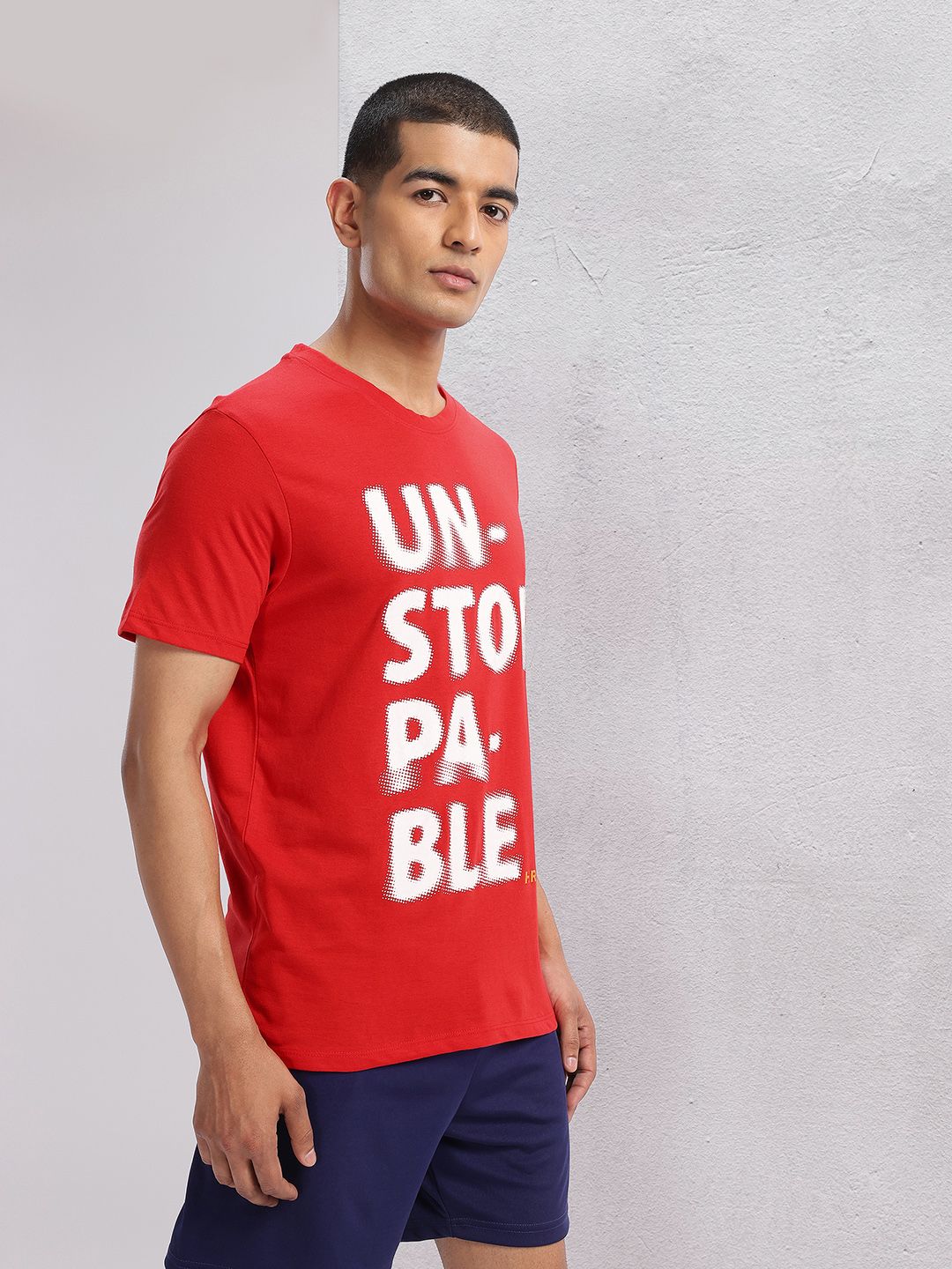 HRX by Hrithik Roshan Typography Print Training  T-shirt