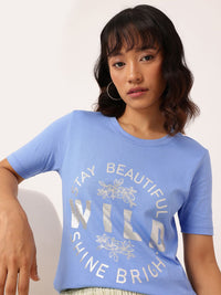 DressBerry Urban Wild Typography Printed Casual T-shirt