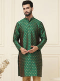 SOJANYA Geometric Printed Band Collar Straight Kurta