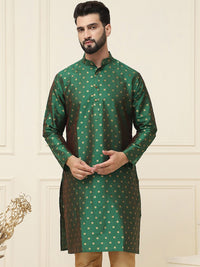 SOJANYA Geometric Printed Band Collar Straight Kurta