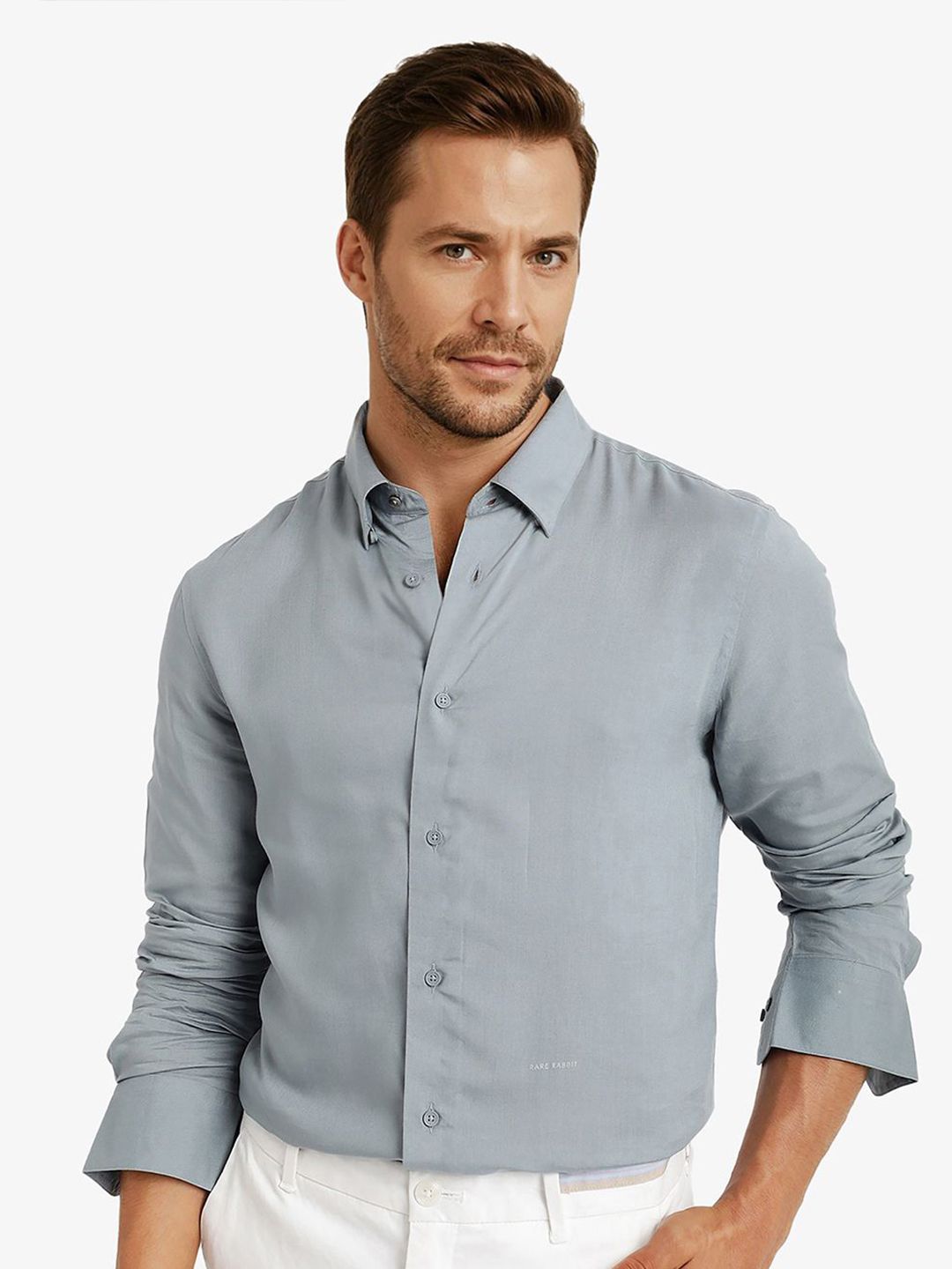 RARE RABBIT Men Comfort Opaque Formal Shirt