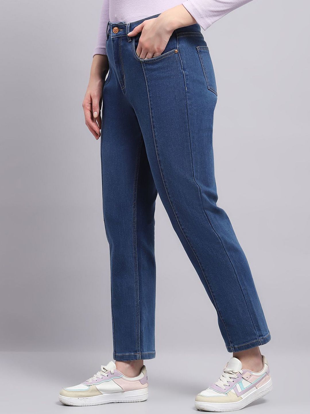 Monte Carlo Women Mid-Rise Regular Fit Jeans