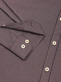 Thomas Scott Men Smart Spread Collar Pinstripes Striped Cotton Formal Shirt