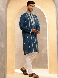 Anouk Men Floral Embroidered Kurta with Pyjama