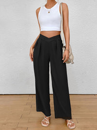 all about you Women Solid Flat-Front Mid-Rise Loose Fit Parallel Trousers