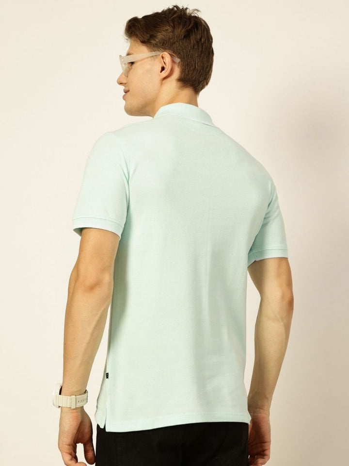 Thomas Scott Men Solid Polo Collar Cotton T-shirt