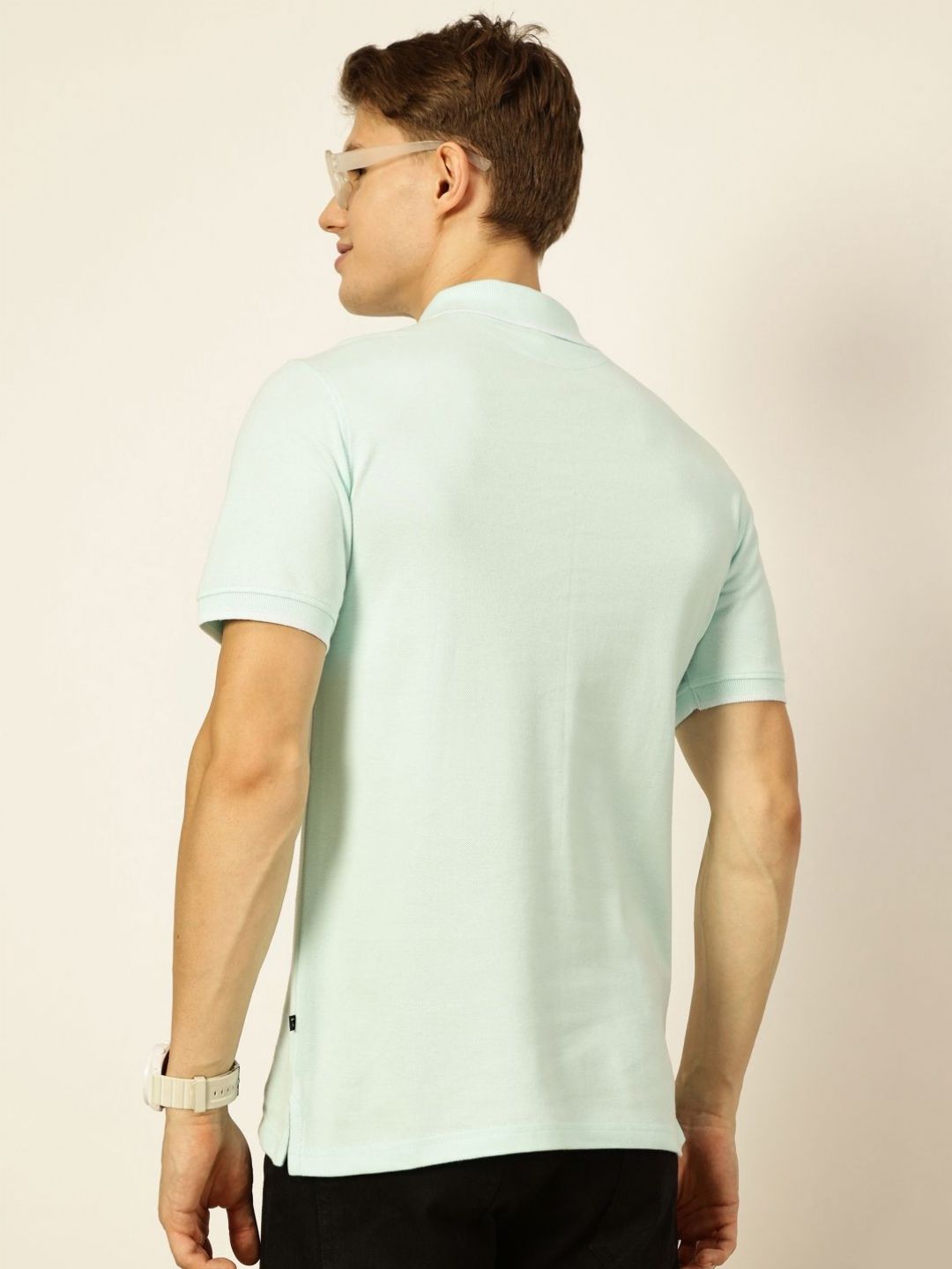 Thomas Scott Men Solid Polo Collar Cotton T-shirt