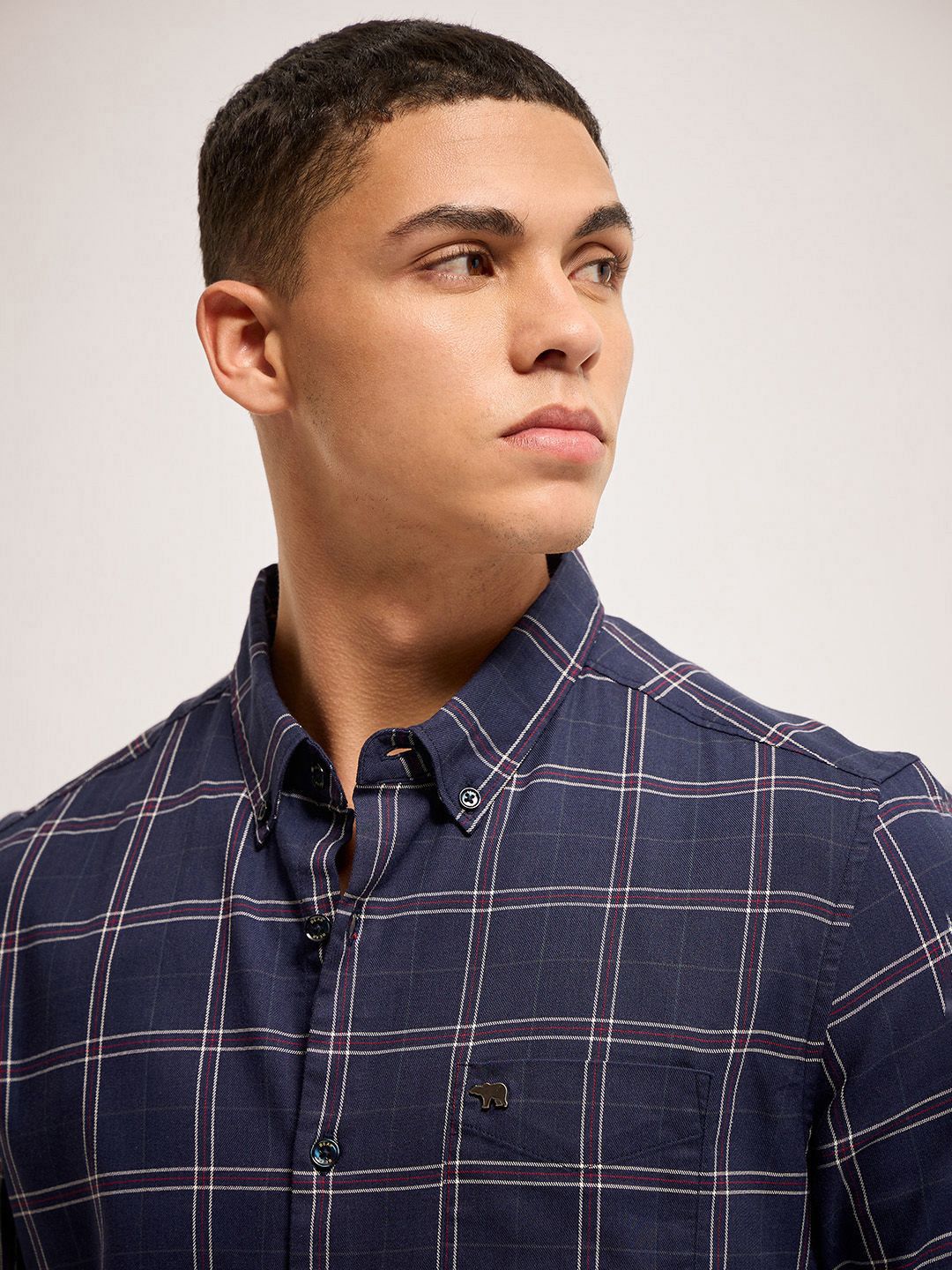 THE BEAR HOUSE Men Slim Fit Tartan Checks Opaque Casual Shirt