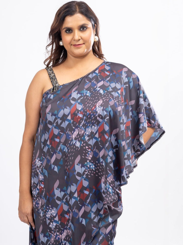Mamicha Printed One Shoulder Top & Trousers Co-Ords
