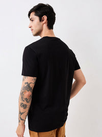 SPYKAR Men Graphic Printed Round Neck Cotton Slim Fit T-shirt