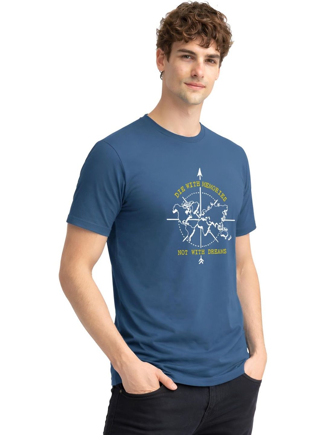 ADRO Men Typography Printed T-shirt