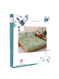 Myntra Elegant Homes Green Floral 300 TC King Cadar dengan 2 Sarung Bantal