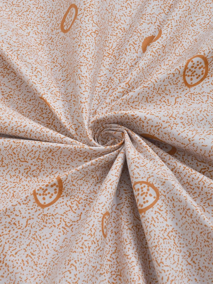 KLOTTHE Orange & White Geometric 300 TC Cadar Katil King dengan 2 Sarung Bantal